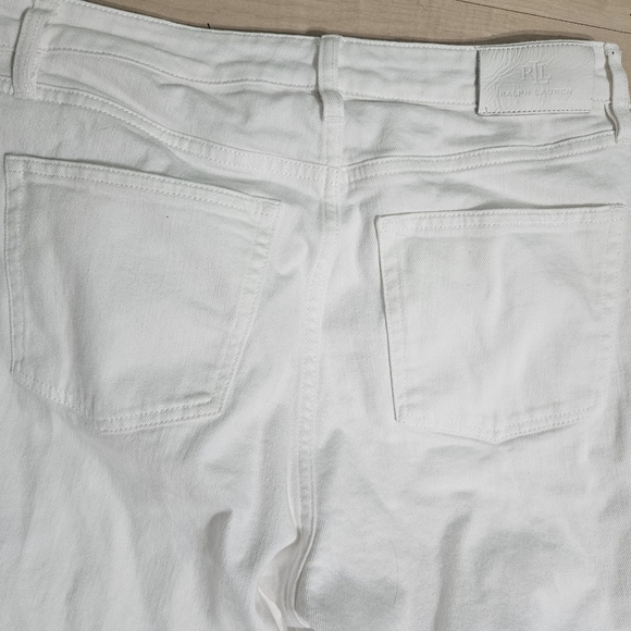 Lauren Ralph Lauren High Waist Skinny Crop Ankle White Denim Jeans size 10 - Picture 7 of 9